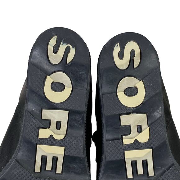 Sorel Women's Joan Of Arctic III Black Leather Hidden Wedge Boot Size US 9.5 - Picture 10 of 12